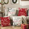 Fronha Temática de Natal Mais Vendida na Amazon Fronha de Linho com Estampa de Boneco de Neve de Natal Capa de Encosto de Carro de Alto Valor