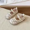 Sapatos de Couro para Menina com Solas Macias para Combinar com o Vestido Dela, Sapatos de Couro Bordados Respiráveis Estilo Princesa com Solas Macias, Mocassins