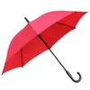 Guarda-chuva vermelho vivo de cabo longo guarda-chuva de publicidade estampado com logotipo guarda-chuva para sol e chuva guarda-chuva automático cor sólida guarda-chuva de presente estampado com palavras