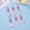 Estilo Doce Cool Y2K Pingente Chaveiro Gato Kt Borboleta Pingente de Contas DIY Estilo Desenho Animado Milênio Pingente Anti-Perda para Bolsa
