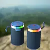 Atacado Transfronteiriço Novo Alto-falante Bluetooth Sem Fio Mini Tecido Luz RGB Portátil Pequeno para Exterior Subwoofer
