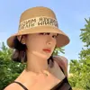 Sombrero de Cubo Retro Japonés de Verano con Protección Facial Sombrero de Paja con Letras para Vacaciones para Mujer Protección Solar para la Playa Sombrero para el Sol