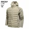 Atacado transfronteiriço de jaquetas de algodão canelado novas para outono e inverno para homens, casacos leves de algodão com capuz, blusas, agasalhos quentes multicoloridos