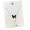 Cadena para Clavícula con Borla de Mariposa Primavera/Verano 2022, Collar Versátil y Elegante, Collar de Estilo Coreano Suave de Nicho para Mujer con Colgante