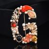 Broche con letras de perlas de moda 2023, estilo coreano, estilo AMA, accesorios creativos para ropa