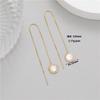 Pendientes de plata de ley 925 de alta gama de lujo japoneses y coreanos para mujer pendientes perla damas pendientes franceses al por mayor Jiexing