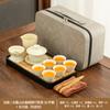 Juego de té completo estilo chino Kung Fu Horno Huangru con cerámica craquelada Elaboración de té con bandeja de té Regalo personalizado para mentores y ancianos
