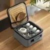 Caja de Viaje Portátil Set de Té Kung Fu Cerámica Vajilla de Té Una Tetera Cuatro Tazas Set Completo Venta al por Mayor Regalo Logo