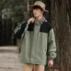 2026 Primavera Outono Estilo Japonês Roupa de Trabalho Corta-vento Funcional ao Ar Livre com Capuz À Prova de Vento Solta Jaqueta Unisex Par Casaco Tendência