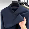 Sudadera de cuello en V para hombre de comercio exterior transfronterizo, de manga larga para primavera y otoño, color liso, casual, térmica, para hombres, para papás