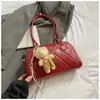 Bolsa acolchada para debajo del brazo Shuai Mi Jia para mujer, lujo ligero, dulce y fresca, bolso de hombro para el día a día, bolso de mano elegante, bolso tipo almohada