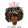 Amazon transfronterizo europeo y americano niñas negras pegatinas de estampado en caliente logo de ropa patrón de transferencia térmica pegatinas de estampado en caliente fotos calientes