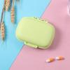 Caja de medicamentos portátil de ocho compartimentos de gran capacidad sellada a prueba de humedad caja de almacenamiento de pastillas plegable de dos capas impermeable