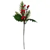 Navidad Transfronteriza Bayas Rojas de Acebo Piñas Agujas de Pino Accesorios de Decoración para Fiestas Atrezzo Artificial para Fotografía Navideña