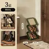 Sapateira multicamadas para apartamentos de aluguel, economizadora de espaço, organizador de sapatos fácil de usar para trás da porta, prateleira de armazenamento para dormitórios, sapateira inclinada elegante e moderna
