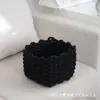Cesta de Almacenamiento Cuadrada Tejida con Cuerda de Algodón para Uso Doméstico, Sala de Estar, Almacenamiento en Armario, Cesta de Almacenamiento para Artículos Varios, Cesta de Almacenamiento de Cuerda de Algodón