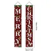Pareja Navideña Nueva Transfronteriza Banner de Puerta Feliz Navidad Bandera Colgante Decoración de Escena Temática Navideña
