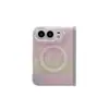 Funda magnética para teléfono con pantalla plegable iPhone Duo, Carcasa con patrón de bloqueo de color Apple de 18 colores, Cubierta protectora anticaída del eje central