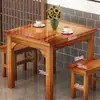 Mesa de restaurante e cadeira de madeira maciça, combinação de mesa e cadeira para fast food, lanchonete, churrascaria, macarrão, mesa e cadeira, barraca de comida, restaurante de café da manhã, mesa carbonizada