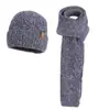 Conjunto de Tres Piezas de Invierno para Exteriores: Gorro de Lana Tejido Cálido, Gorro de Punto con Forro de Forro Polar Europeo y Americano, Protección contra el Frío para las Orejas, Guantes, Bufanda