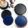 Juego de tapetes para taza con aislamiento de doble cara, tapete para taza de cuero PU, redondo, antideslizante, impermeable, almohadilla aislante, venta al por mayor