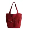 Bolso de Lona Nuevo Estilo Coreano para Principios de Primavera, Bolso de Mano Retro Grande y de Moda, Bolso de Hombro Casual para Viajes Diarios de Estudiantes