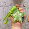 Llavero Colgante Adorno de Cuero de Fruta a Cuadros de Tela Original Colgante Creativo para Llavero Muñeca Pequeña Venta al por Mayor