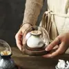 Porta Palillos Estilo Japonés Contenedor de Palillos Tarro de Palillos Adorno de Cerámica para el Hogar Personalizado Recipiente para Bastoncillos de Algodón Simple Creativo Portapalillos