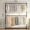 Arara de Roupas de Camada Dupla, Cabideiro, Cabides, Arara de Roupas Simples para Quarto de Casa, Economizador de Espaço, Varal de Roupas