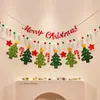 Decorações de Natal Árvore Flores Pequenas Puxadas Enfeites Pendurados Cenário de Fundo para Fotos Internas Layout de Cena Atmosférica Enfeites Pendurados Bandeiras Puxadas