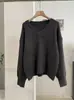 KEKEZOON Suéter de Punto Acanalado de Color Sólido con Cuello en V para Mujer Otoño Invierno Engrosado Manga Larga Holgado Tendencia 9292