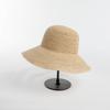 Sombrero de paja plegable de ala grande para mujer, sombrero de paja de rafia fina de ganchillo, para exteriores, playa, protector solar, moda de primavera y verano