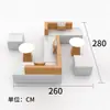 Sofá de recepción para área de descanso, recepción de oficina y zona de negociación, recepción y sala de espera de institución de formación, sofá creativo de esquina
