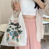 37231 japonês ballchain donut bordado saco de compras nicho commuter grande capacidade nylon shoulder bag
