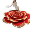 Alfombra de Piso de Terciopelo de Cristal de Flor Tridimensional Transfronteriza, Manta para Mesita de Noche de Dormitorio, Tapete Absorbente para Baño, Tapete Decorativo para Sala de Estar, Se Puede Enviar en Nombre de Otros