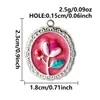 Pingente Série de Flores Transfronteiriça Europeia e Americana Tulipa Colorida com Gotejamento de Óleo Acessórios para Joias DIY Acessórios de Aço Inoxidável