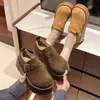 Sapatos Birkenstock com forro de fleece e sola grossa para mulheres, sapatos de inverno 2026 novo modelo, sapatos casuais para neve, slip-on com fivela, sapatos versáteis de algodão