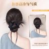 Moño Peluca Pinza para el Cabello Lazo para el Cabello Moño de Plumas Herramienta para Peinar el Cabello Moño Bajo Natural Esponjoso Moño Peluca