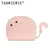 Anime Coreano Gatinho Fofo Porta-Moedas Feminino High-End Ins Controle de Acesso Porta-Cartões Sanfonado Porta-Cartões Atacado