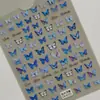Pegatinas de Uñas Mariposa Azul Soñadora 5D Estereoscópicas en Relieve Mariposa Azul DIY Pegatinas de Uñas Joyería Estilo Ca