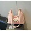 2026 Nuevo Verano Gran Capacidad Texturizado Multifuncional Cadena de Perlas Estudiante Universitario Clase Doble Hombro Bolso Tote Mochila para Mujer