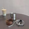 Copo de café de aço inoxidável 304 copo com bico para crianças copo casual para acampamento ao ar livre copo comercial para restaurante hotel para bebidas cerveja