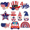 Decoração do Dia da Independência Nacional Americana de 2024, ornamentos espirais, estrelas e listras, elemento de anão, pingente, ornamentos para pendurar