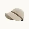 Sombrero Estilo Lusi, Casual y de Moda, con Correas, Sombrero Ecuestre para Mujer, Otoño e Invierno, Retro, Cálido, Adelgazante, Estilo Pico de Pato