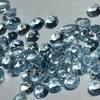 Topacio azul marino natural de 3 mm, topacio azul cielo, joyería de corte rosa redondo con piedra
