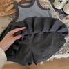 Liquidación no devuelve no cambia [orden racional] verano niñas camisola chaqueta falda plisada negra