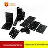 Aço inoxidável Preto ângulo código camada placa suporte grosso L ângulo direito código mesa e cadeira ângulo fixo ferro preto peça de conexão