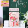 Tarjeta de felicitación para el Día del Maestro DIY tarjeta de ramo con bolígrafo rojo hecha a mano por niños para maestros, un regalo creativo de alta gama