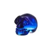 Lujo Ligero Sala de Estar Vestido Suave Colorido Calavera Doble Decoración de Halloween Artesanía de Vidrio Adornos de Cristal de Escritorio