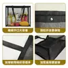 Bolsa Tote de Rede, Preta, Feita Sob Medida com Logo, Grande Capacidade, Sacola de Compras Ecológica, Bolsa para Material de Exposição, Ombro Único